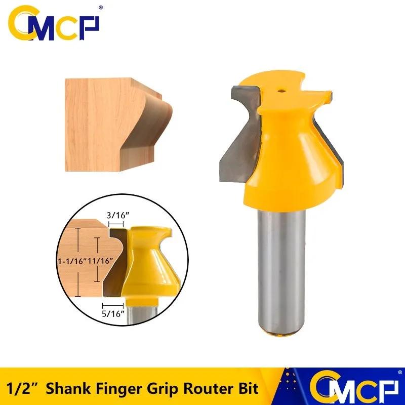 CMCP Wood Router Bit 1/2 Shank Door Lip Finger Grip Radius Router Bit Cleaning Bottom Router Bit Engraving Tools
